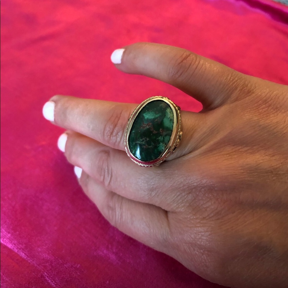 Custom made turquoise and silver ring